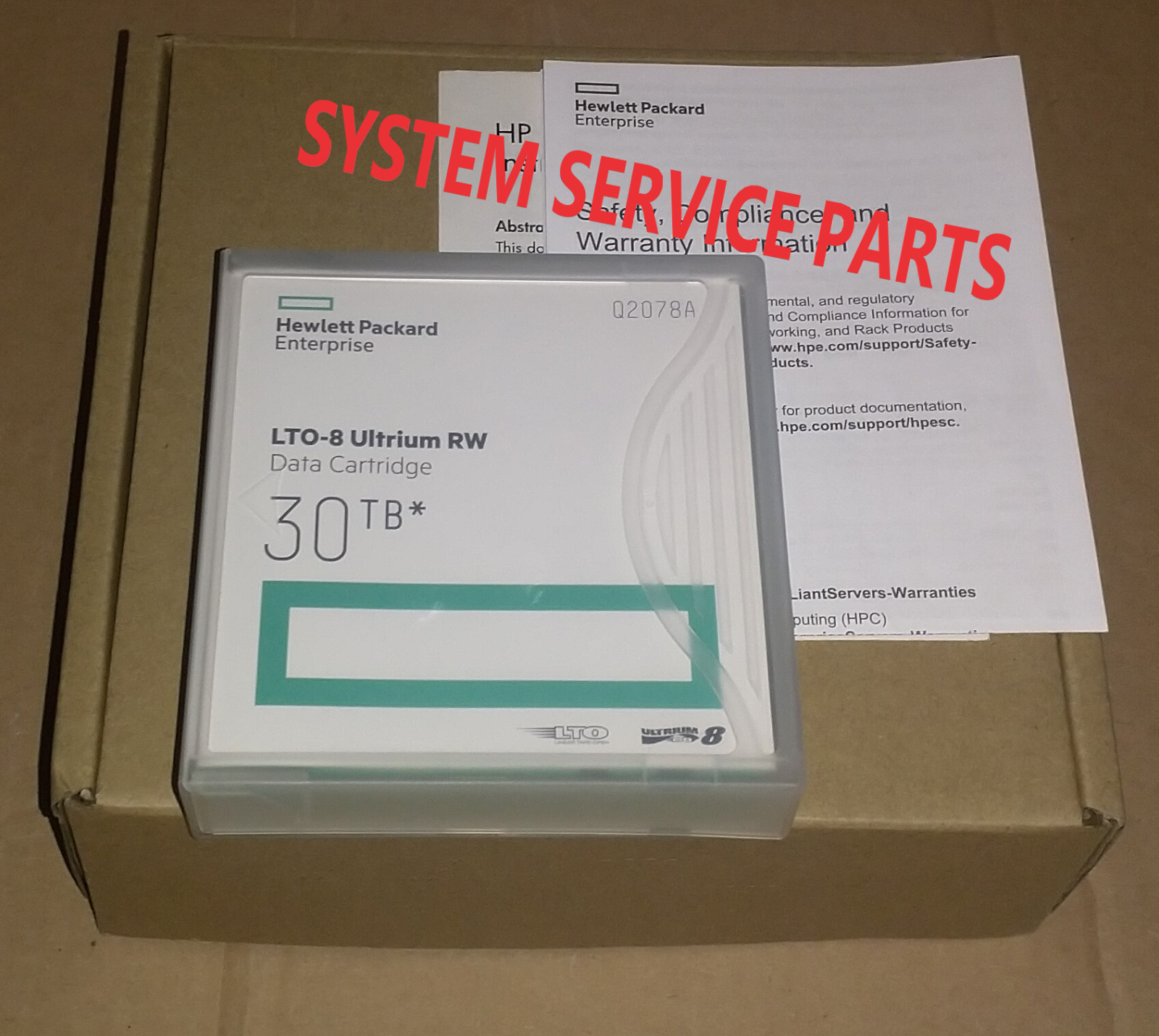 ORIGINAL HPE 30TB LTO8 ULTRIUM 12TB/30TB  RW HP DATA CARTRIDGE Q2078A ( NEW )