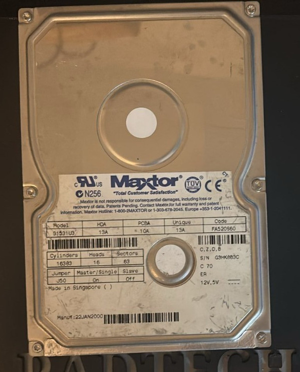 Vintage  MAXTOR 91531U3 DiamondMax  15.3GB ATA 3.5'' IDE Hard Drive ( Tested)