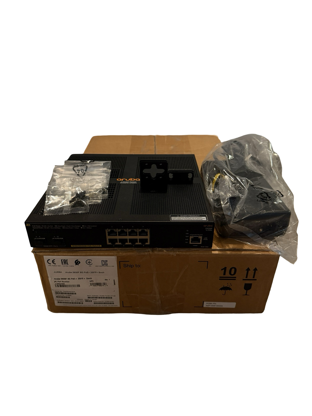 HPE Aruba Networking JL258A #ABA 2930F 8G PoE+ 2SFP+ Switch