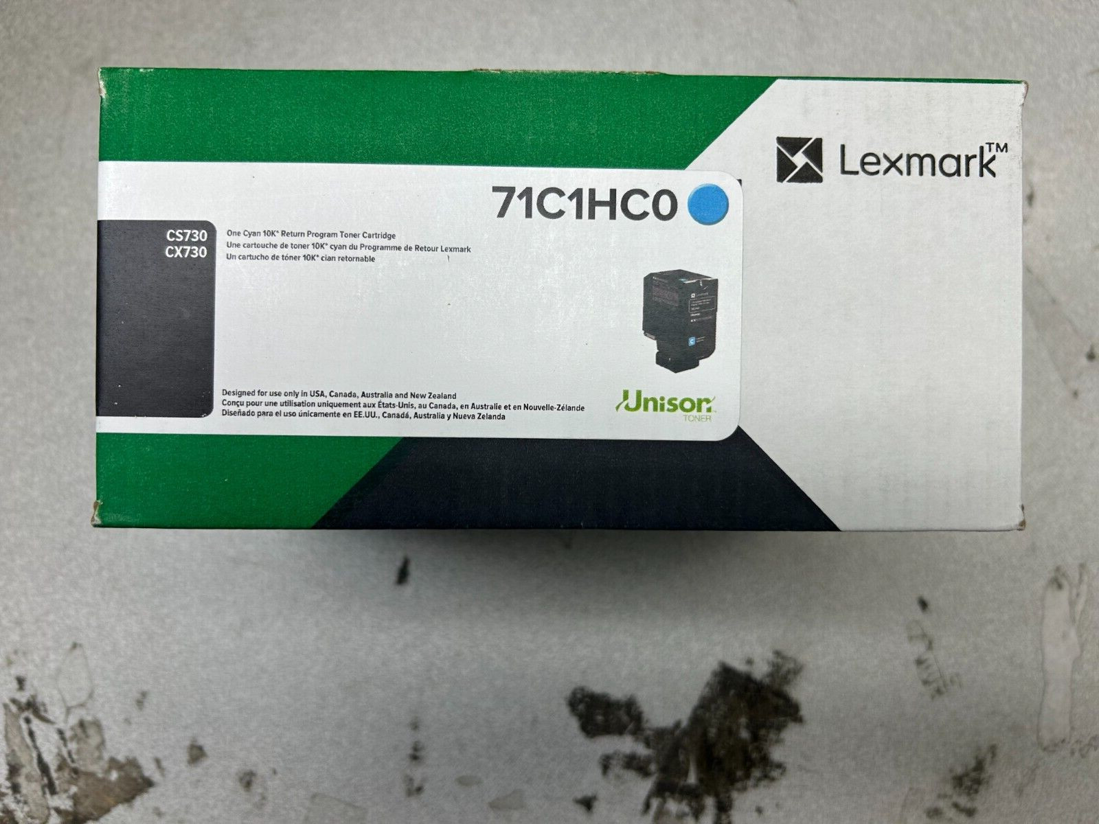 Genuine Lexmark 71C1HC0 Cyan High Yield Toner Cartridge SEALED