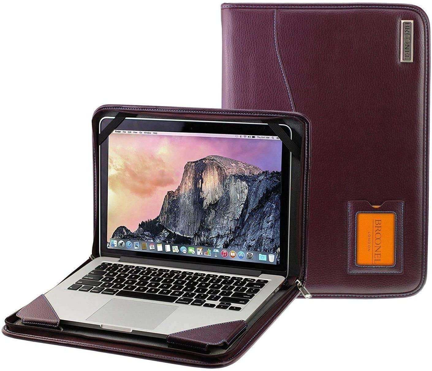 Broonel Purple Leather Contour Case For Samsung Galaxy Go LTE 14" Chromebook