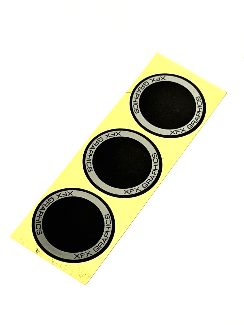3 x GPU Graphics Card Fan Round Sticker  Label Decal for XFX Graphics, 30mm