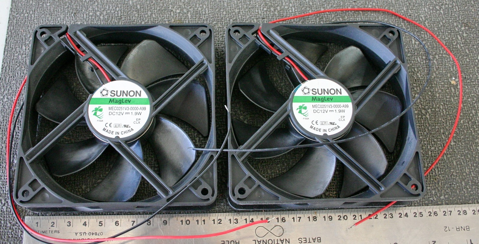 2 Pieces Sunon 12V 1.9W 2 Wire 120x120x25mm 75CFM Cooling Fan MEC0251V3-0000-A99