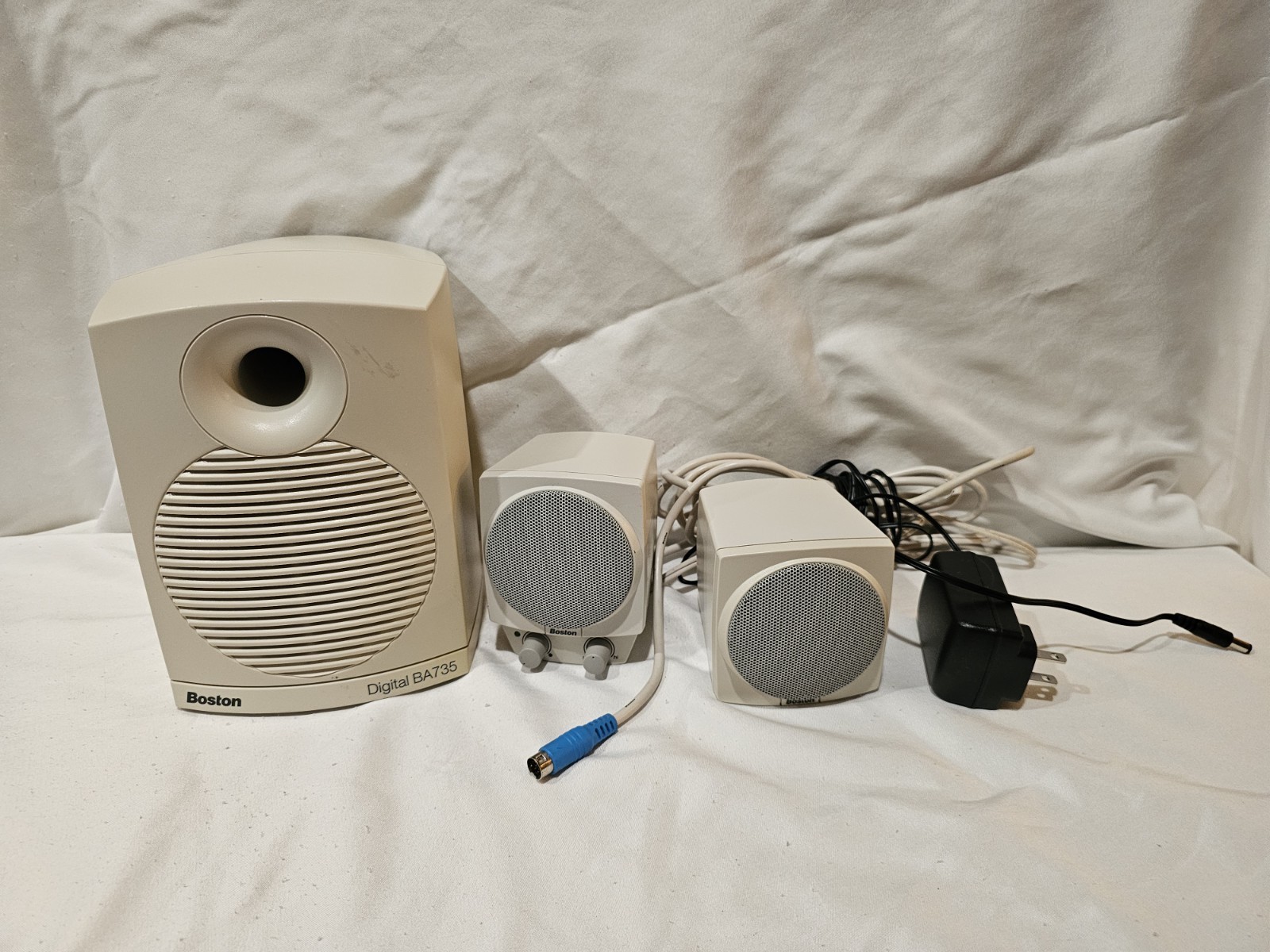 VTG Boston Digital BA735 Speaker System Bass Trebble Power Cord * Tested READ