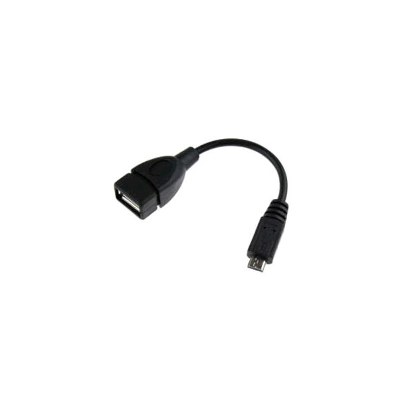 Adapter USB Micro 5 pin OTG (On The Go) config to Type A Jack Adapter 6 Inch