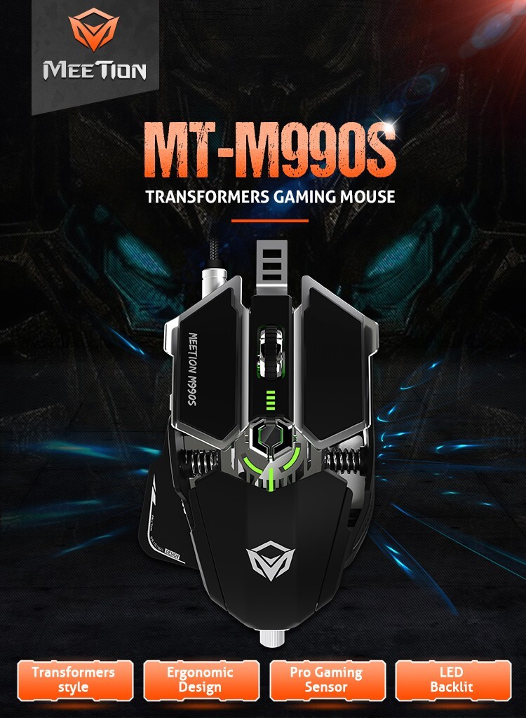 Gurren Buggie Mouse MeeTion M990S RGB - Black