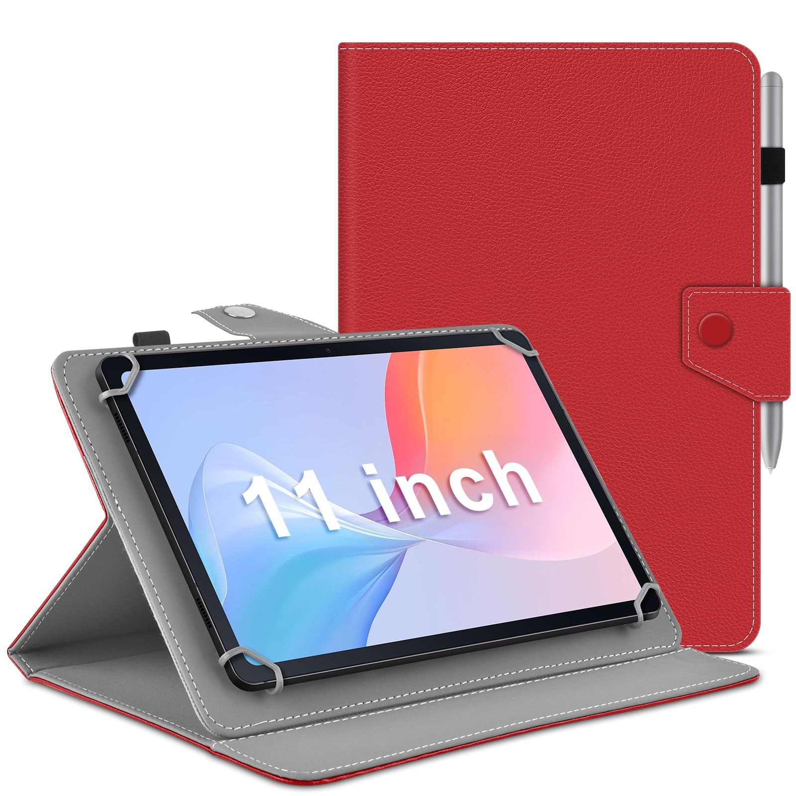 Universal 11 inch Case,11.5 inch Cover,Portable Protective Folio PU Leather S...