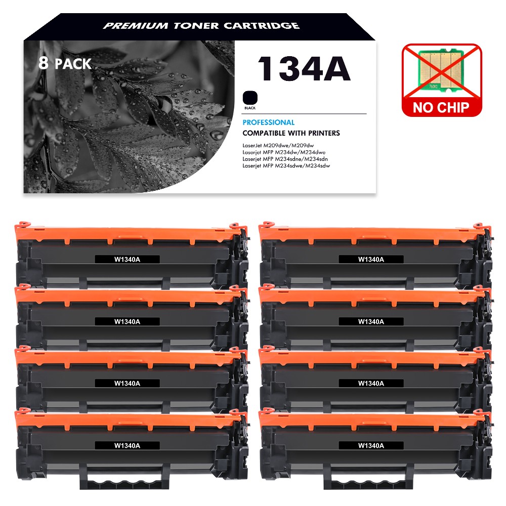 8PK 134A W1340A Toner Cartridge Fits For HP LaserJet MFP M234dw M234sdn M234sdw