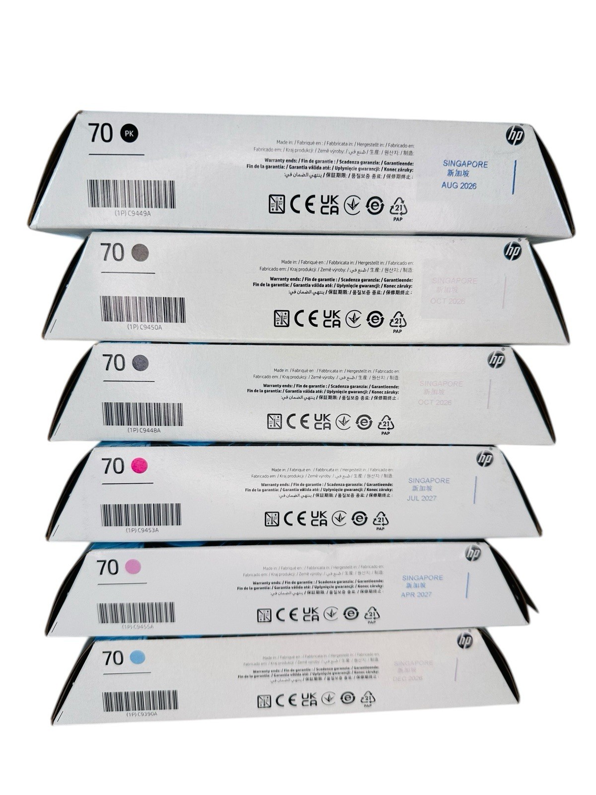 2026/27 HP 70 130ml Matte Black,Photo,Cyan, Magenta, DesignJet Ink Cartridge