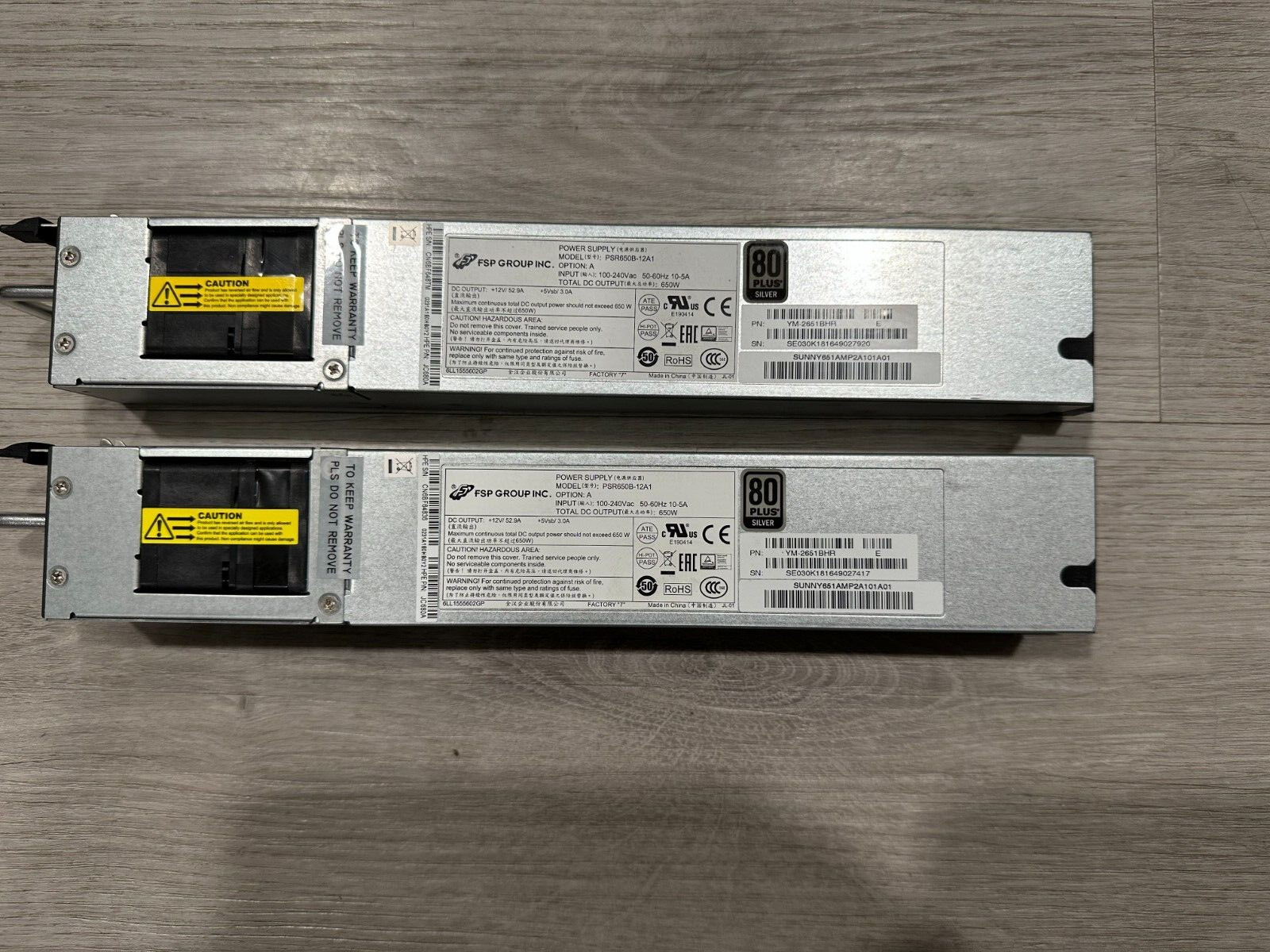 2x HP JC680A YM-2651B HP PROCURVE A58X0AF 650W AC POWER SUPPLY