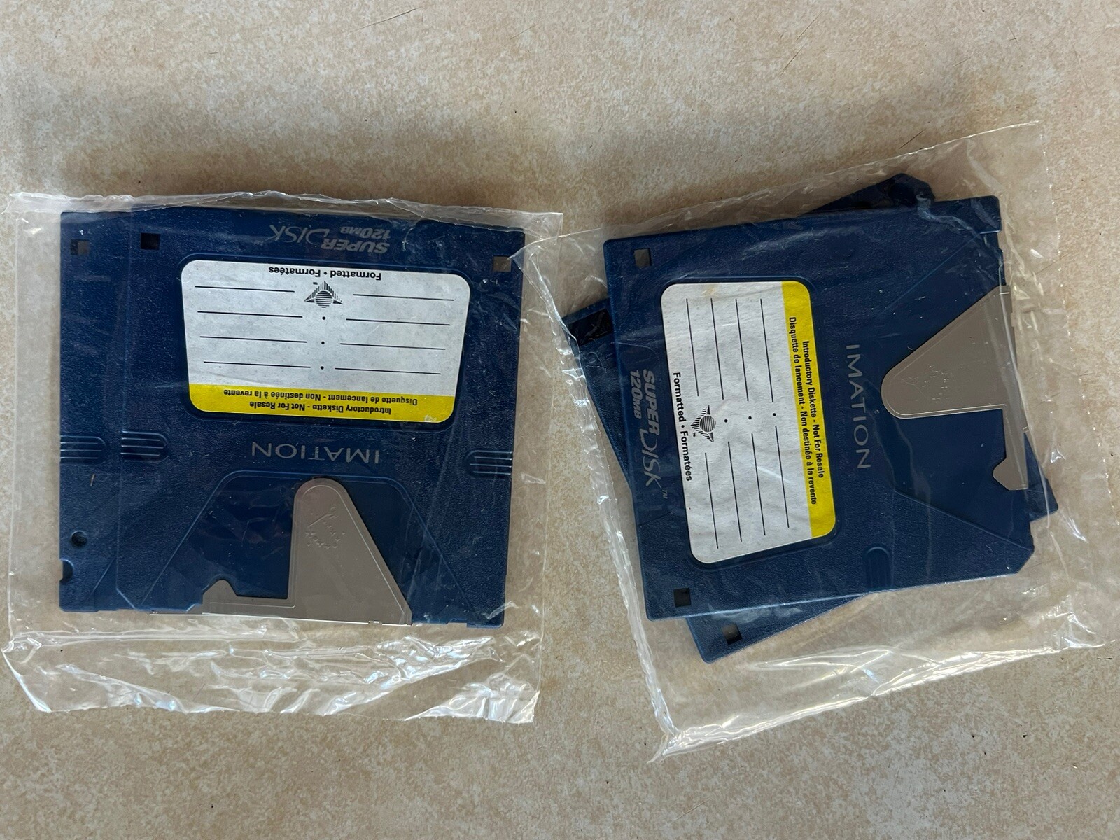IMATION 120MB SUPER DISK LS-120 - Four New Sealed Disks (2 Double Packs)