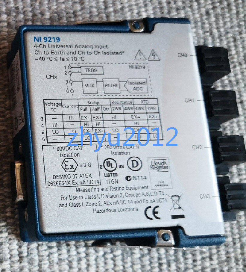 100% Test1pc for 100% Test NI 9219 (by DHL or Fedex