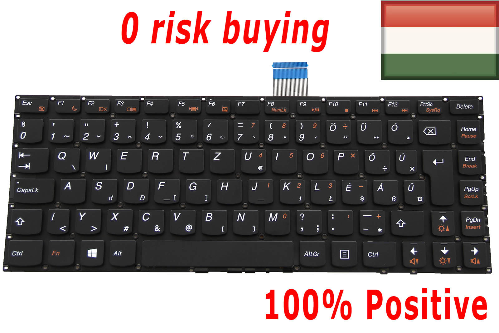 Hungarian HU Keyboard for Lenovo Ideapad B490s M490s M4400s Magyar Not English