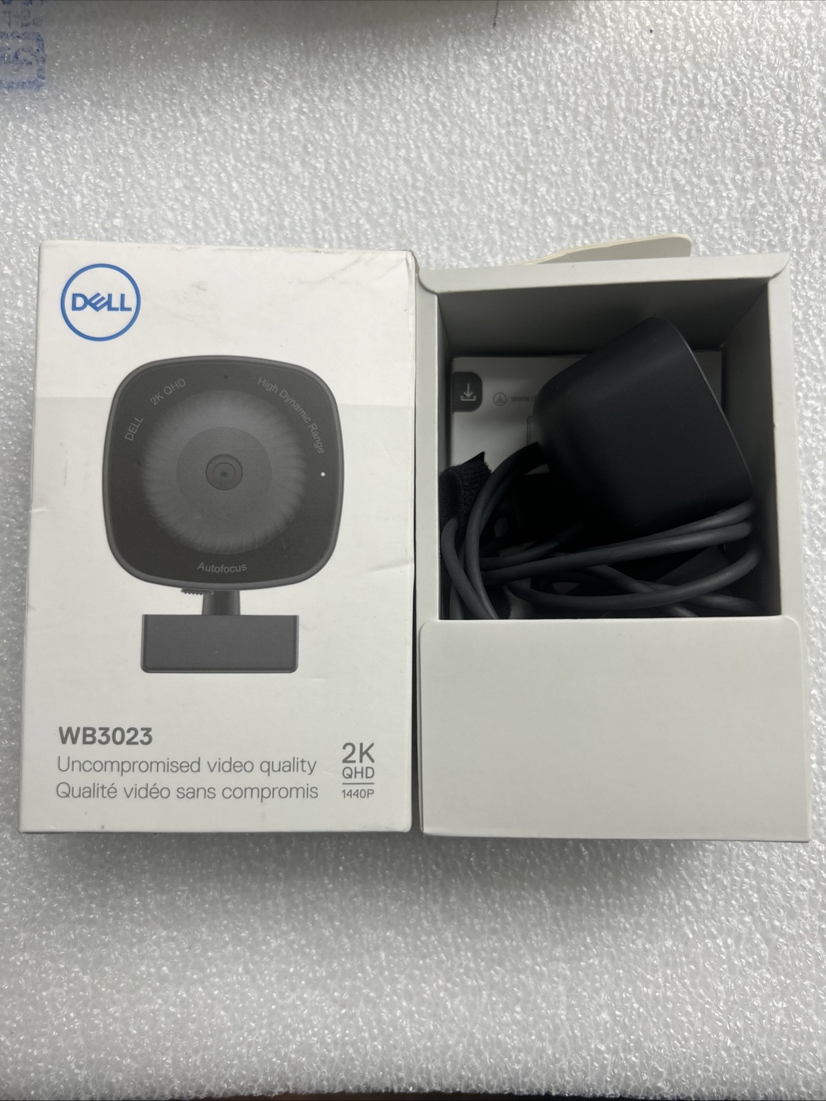Dell WB3023t 2K QHD 2560 x 1440 30fps USB Noise Reduction Mic Webcam 0JP1P2
