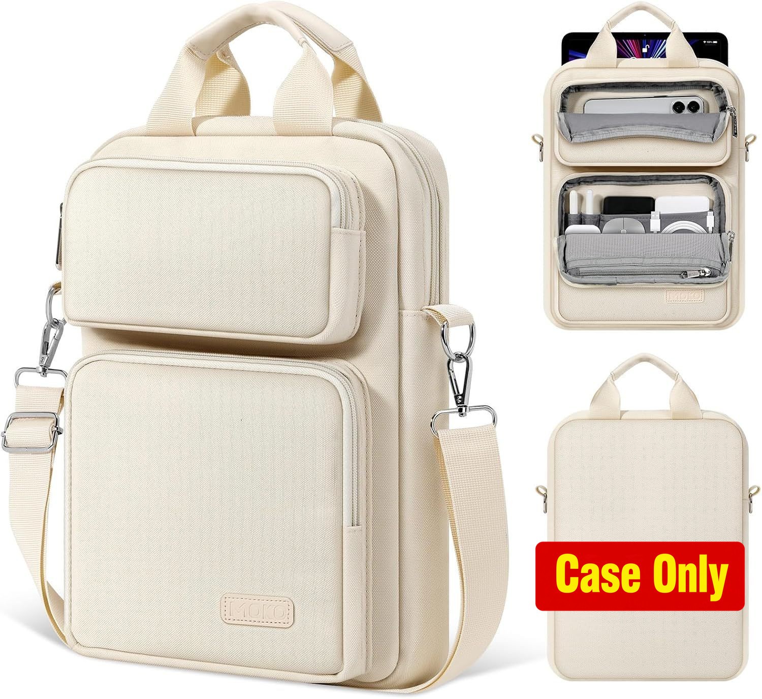Case for 10-13 inch Tablet Sleeve Bag with Multiple Pockets and Carrying Handle