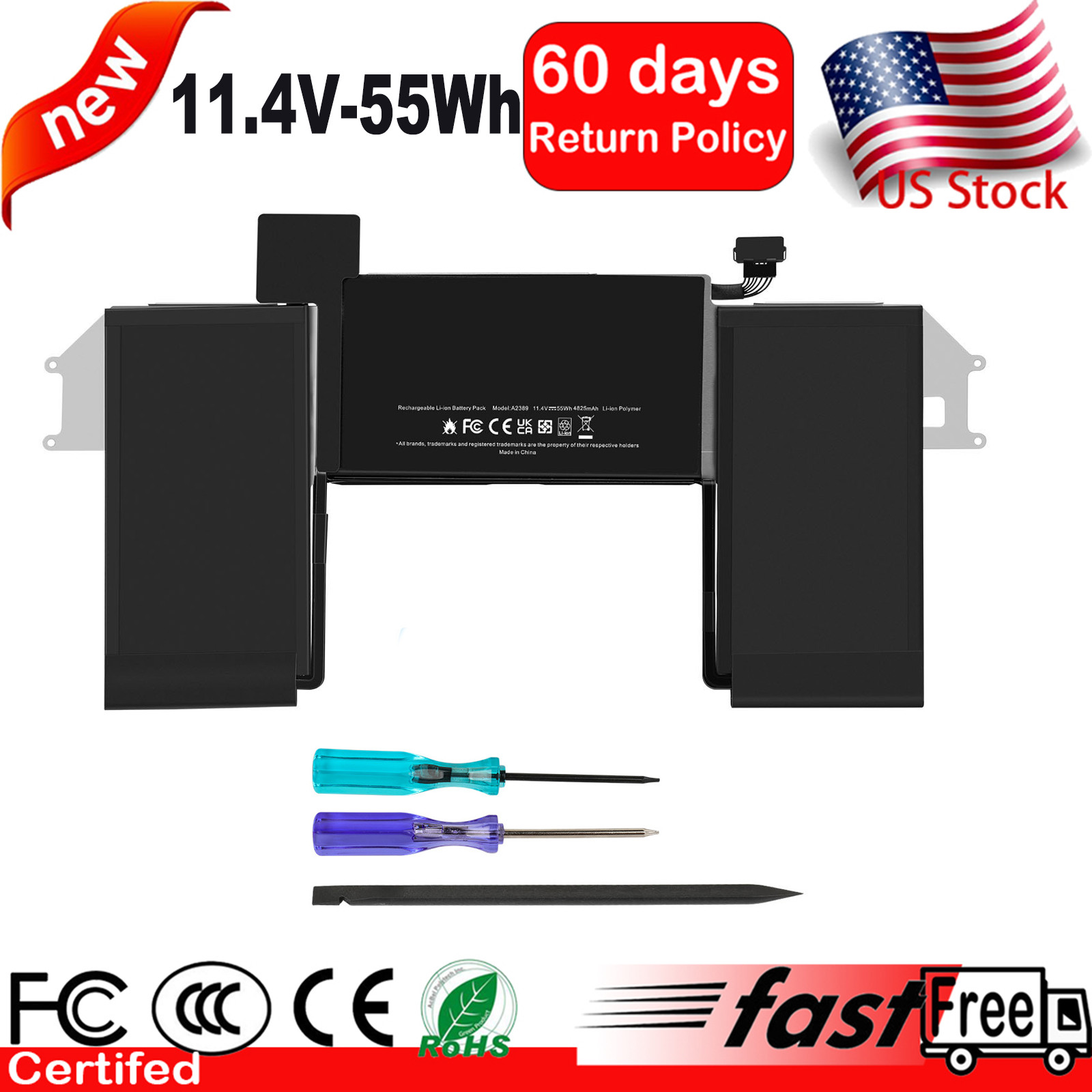 LOT A2337 Battery for MacBook Air 13 2020 M1 A2389 A2337 EMC 3589 MGND3 MGN73