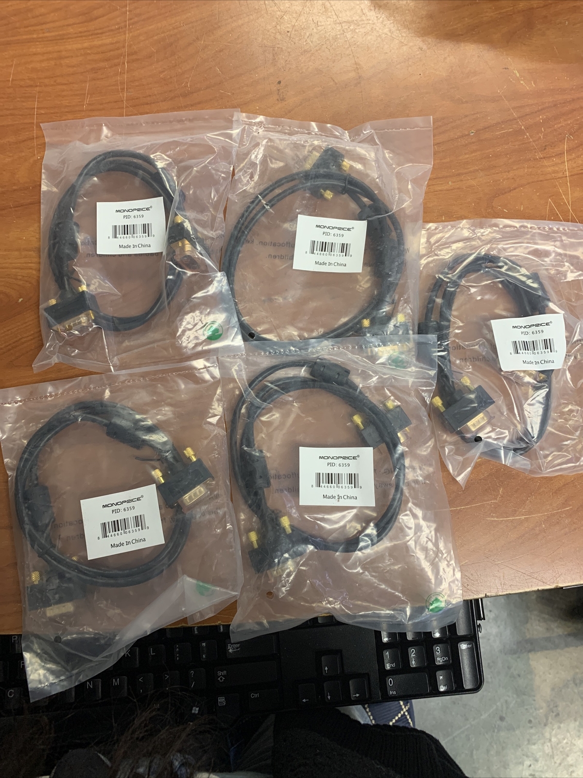 LOT OF 5 Ultra Slim SVGA Super VGA M/M Monitor Cable - 3 Feet  30/32AWG #6359