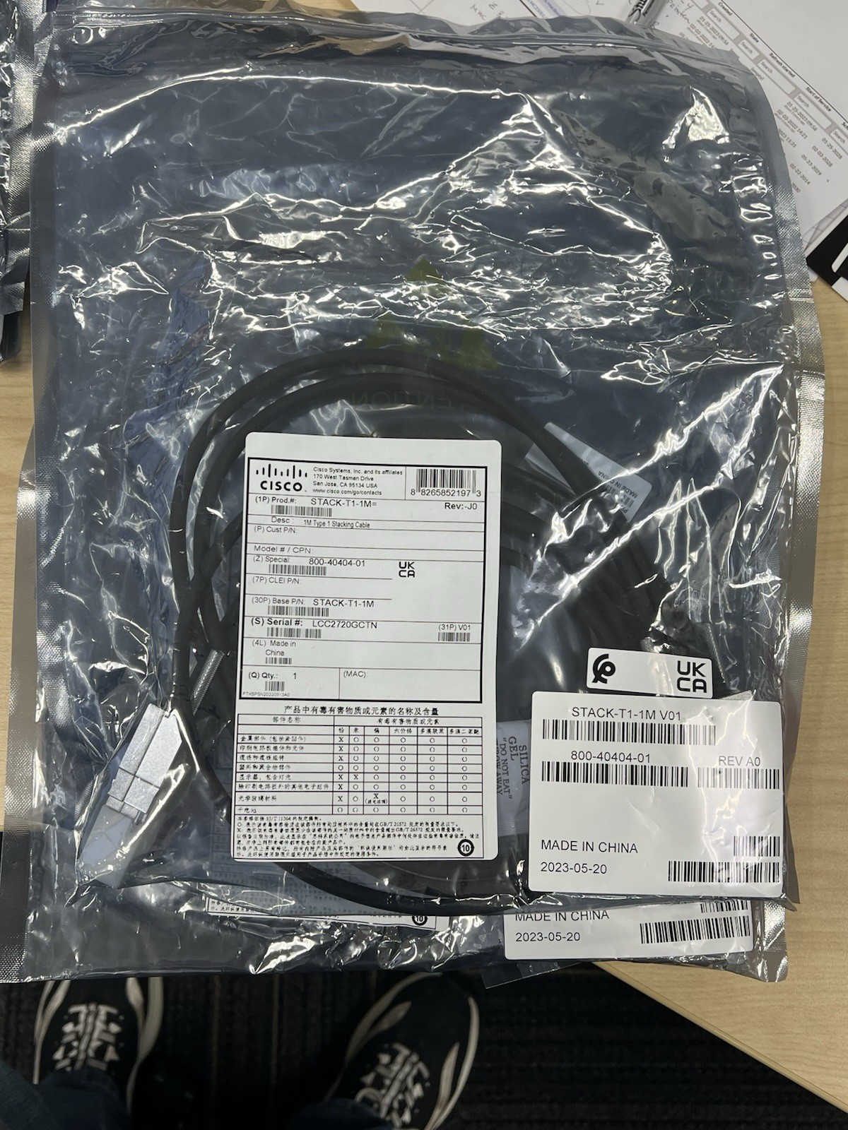 Cisco STACK-T1-1M V01 StackWise-480 1m Stacking Cable