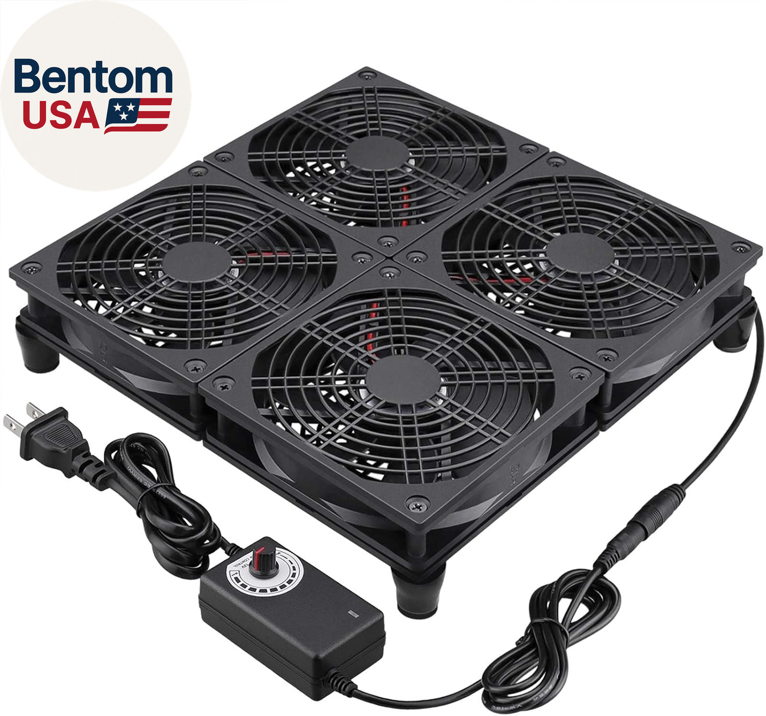 Rounter TV Box Cooling Fan with Speed Control, 182CFM Big Airflow Cooling for AS