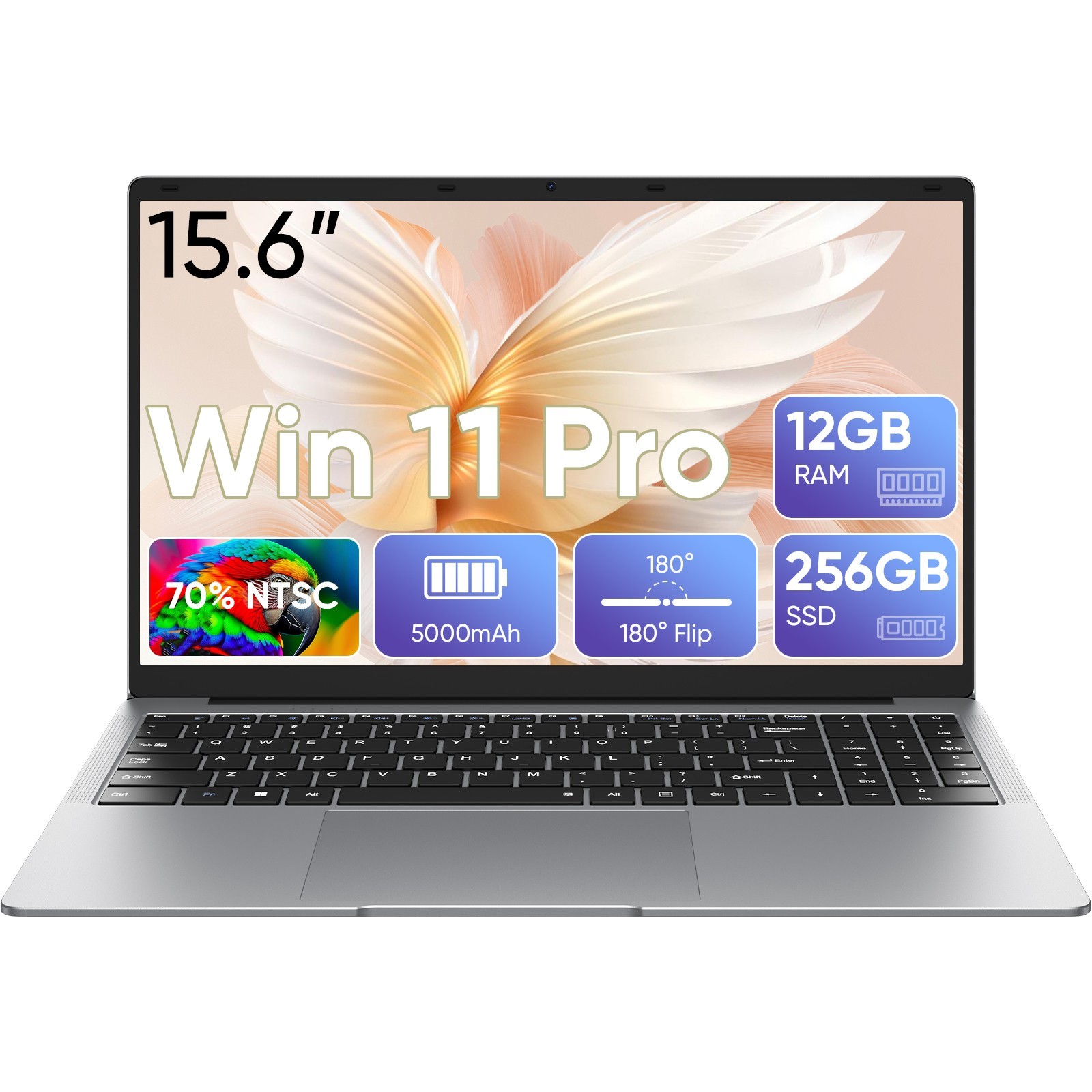 15.6" Laptop PC 12+256GB,Windows 11 Pro Computer,Intel Celeron ,MS Office 2024