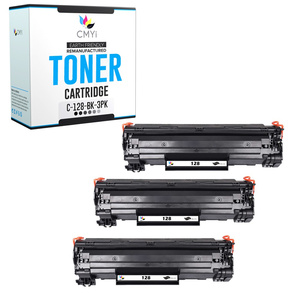 CMYi 3-Pack Replacement Toner 128 Cartridges for Canon imageCLASS MF4420n MF4550