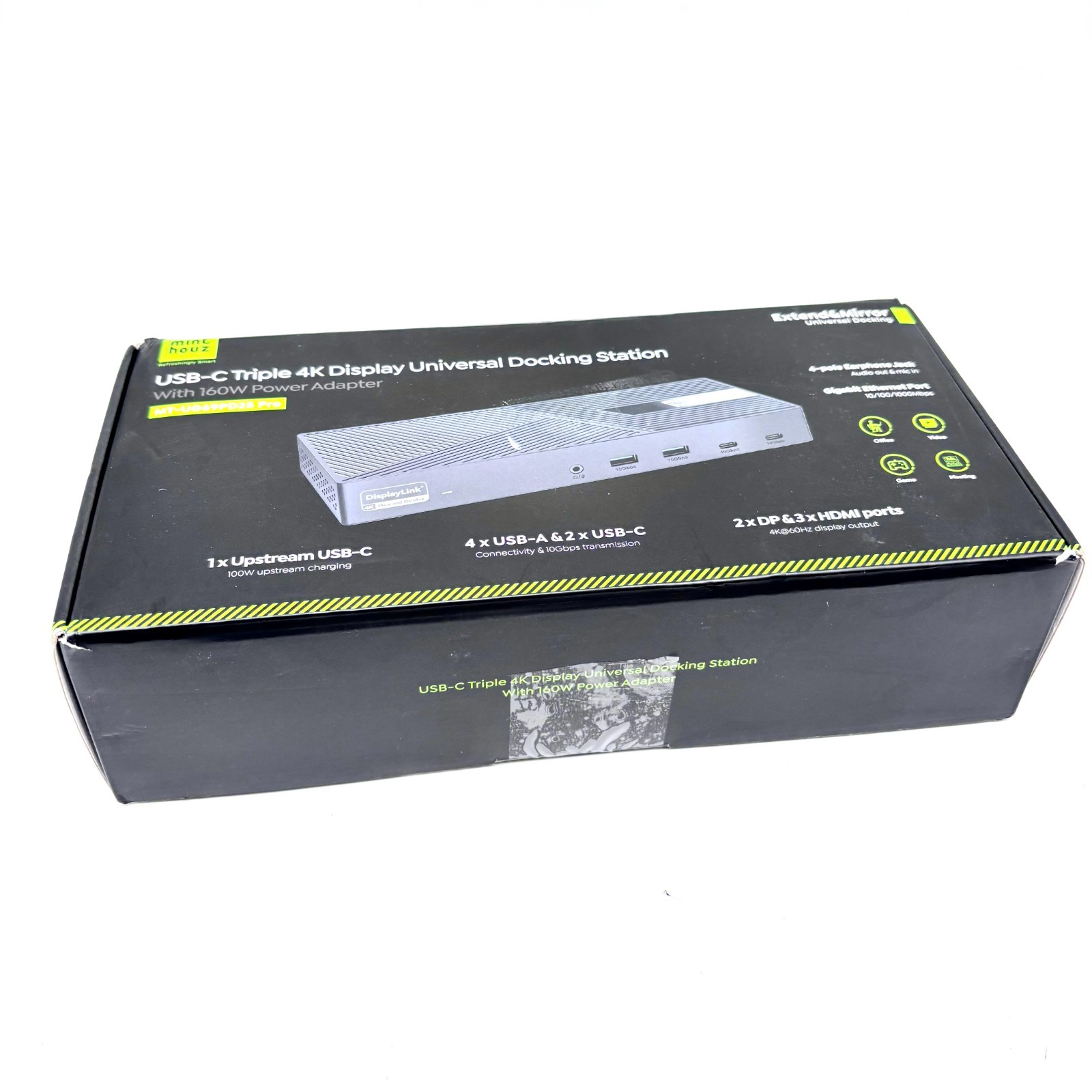 Mint Houz USB-C Triple 4K Display Universal Docking Station for Triple Monitor