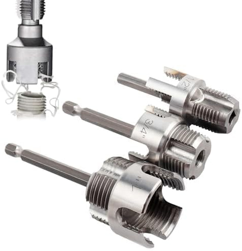 3 Pcs Internal & External Pipe Threading Tool, Function Pipe Thread Cutting Tool