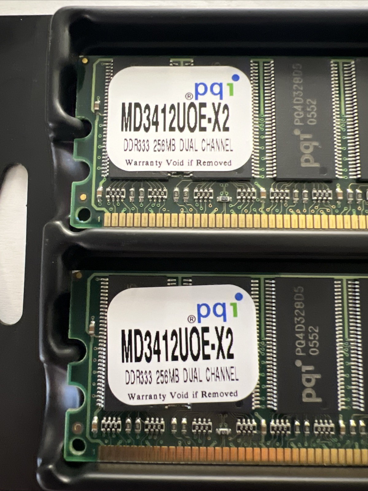 PQi 256MB DDR333 Dual Channel Memory (Pair) MD3412UOE-X2