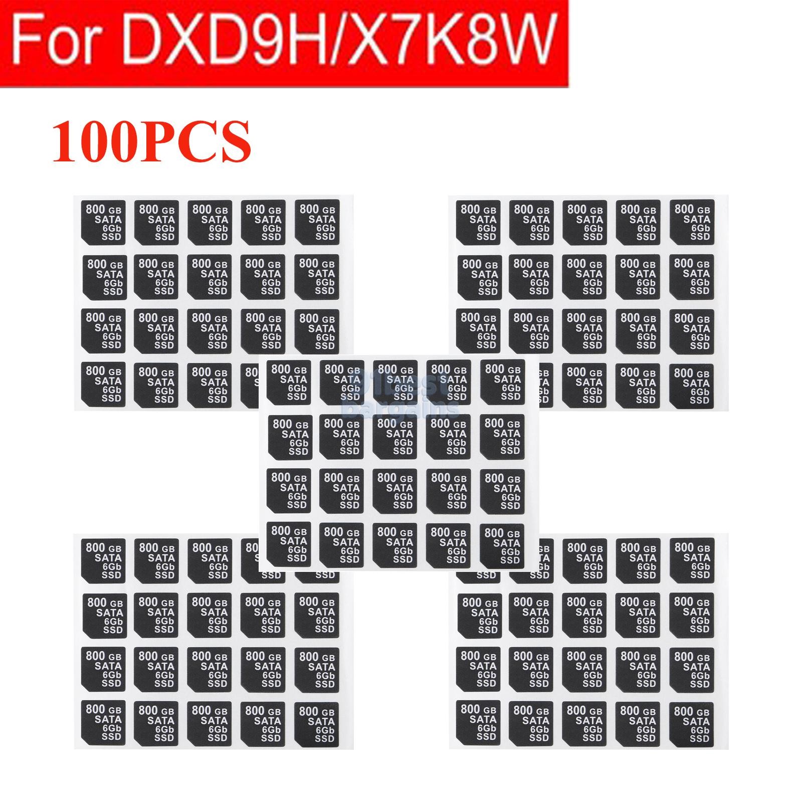 100PCS Capacity Sticker 800GB SATA 6GB SSD FOR DELL DXD9H X7K8W Hard Disk Tray