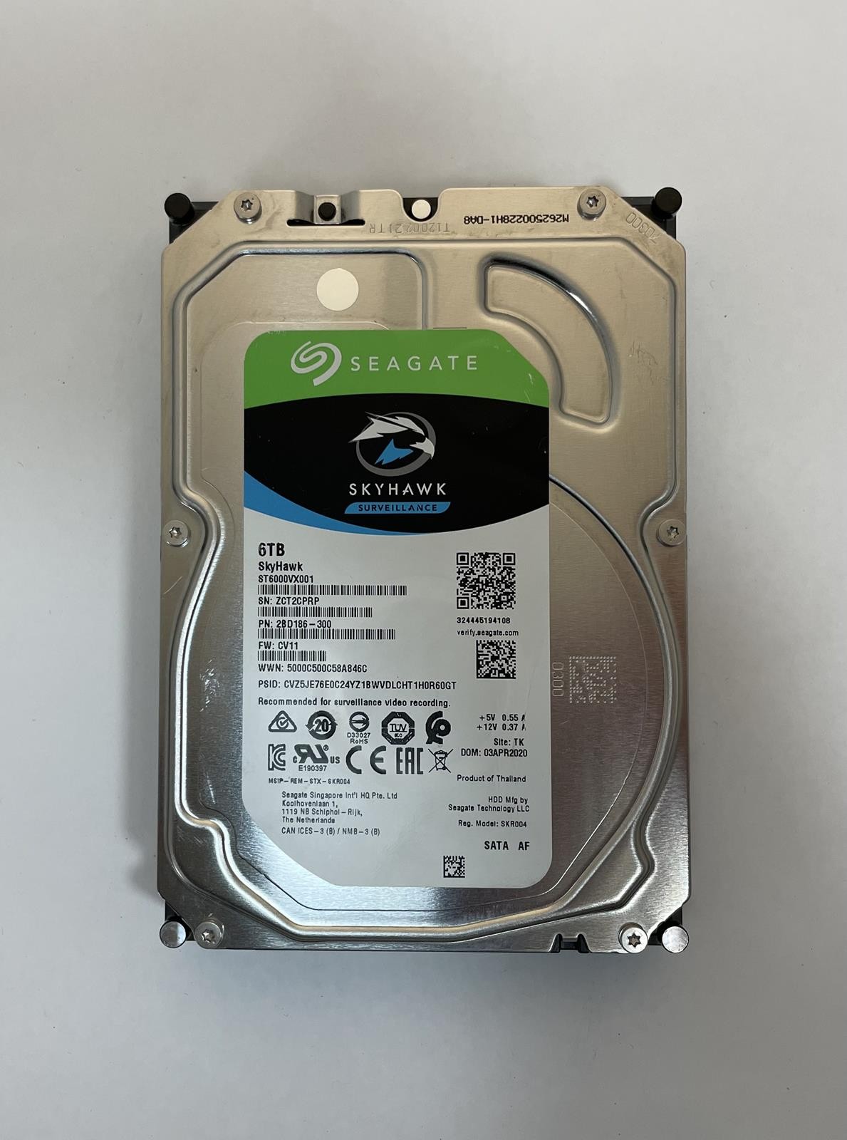SEAGATE SKYHAWK ST6000VX001 3.5" 6TB SATA Internal Surveillance HDD