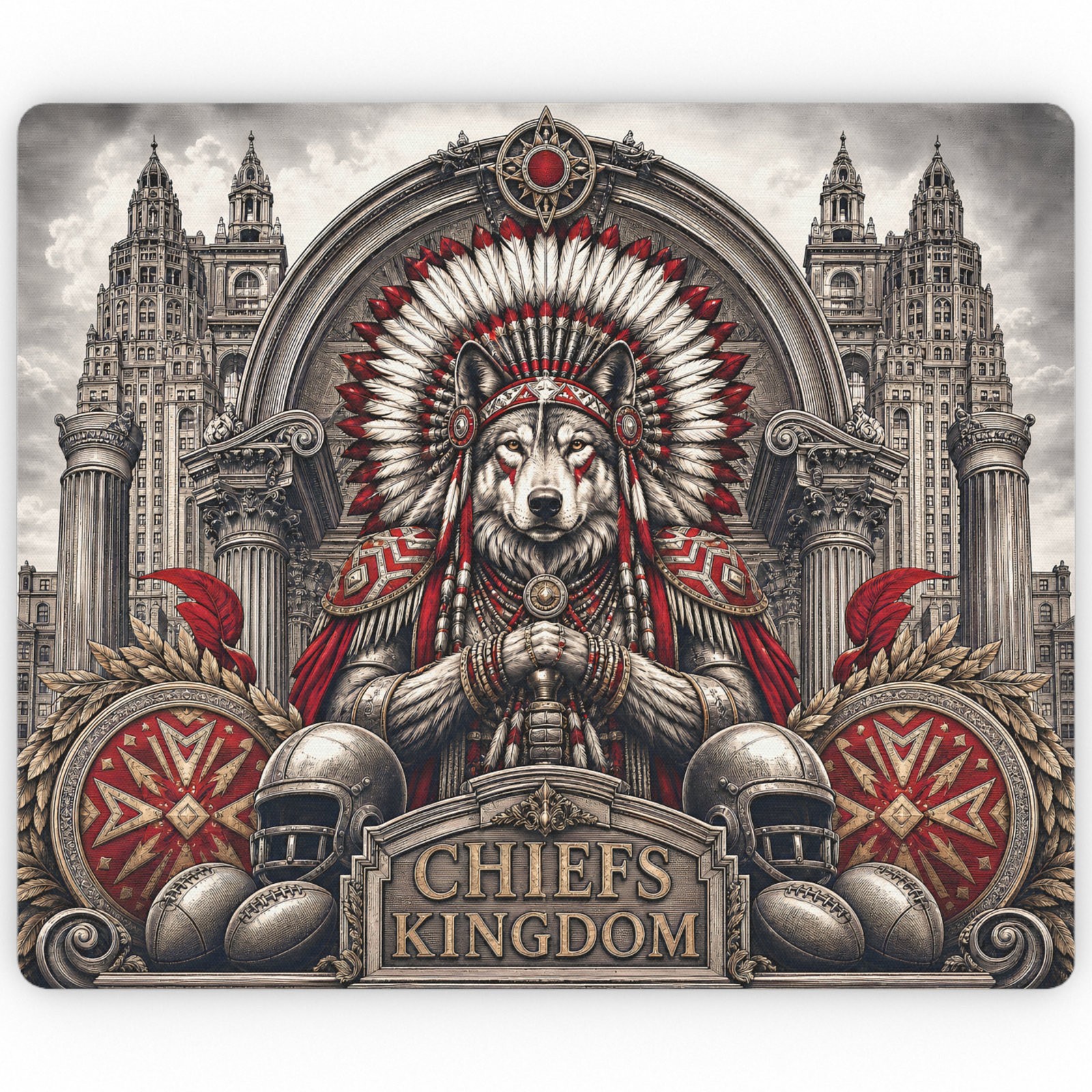 Kansas City Chiefs Mouse Pad Chiefs Kingdom Football Office Fan Gift