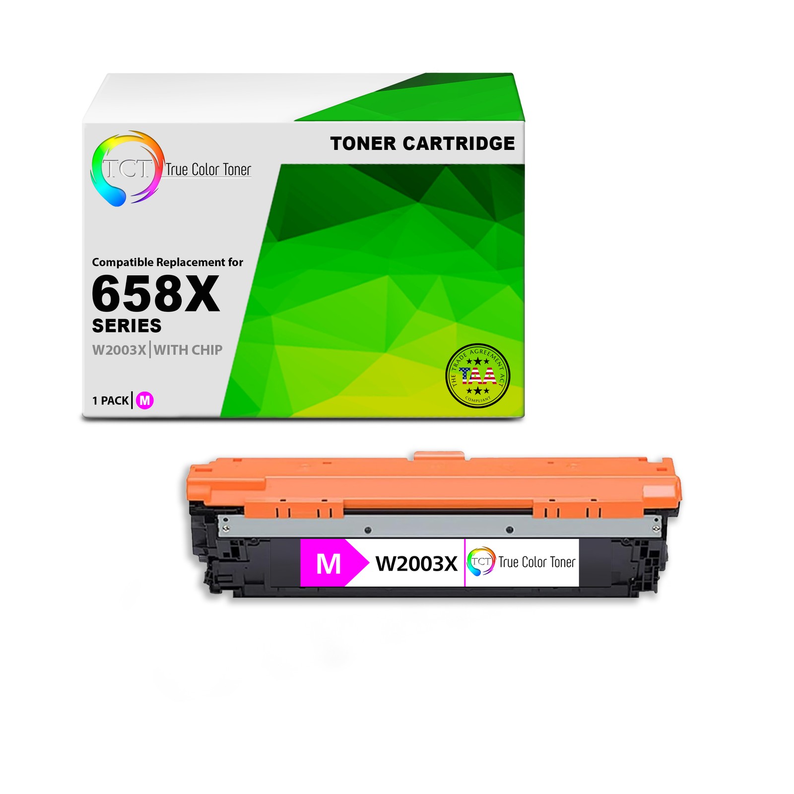 TCT W2003X TAA Compliant Toner Cartridge Replacement for HP W2003X - 658X