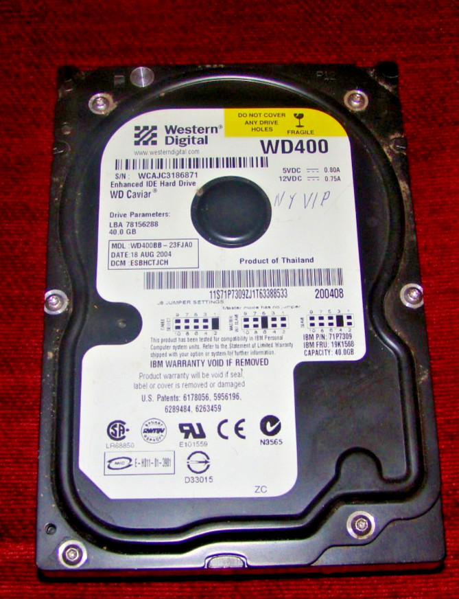Western Digital Caviar WD400 40 GB 3.5" HDD Tested good 
