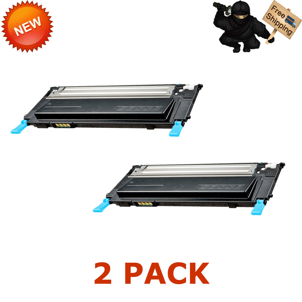 2 pk CLT-C409S CYAN Toner for Samsung CLP-310 CLP-310N CLP-315W CLX-3175FW