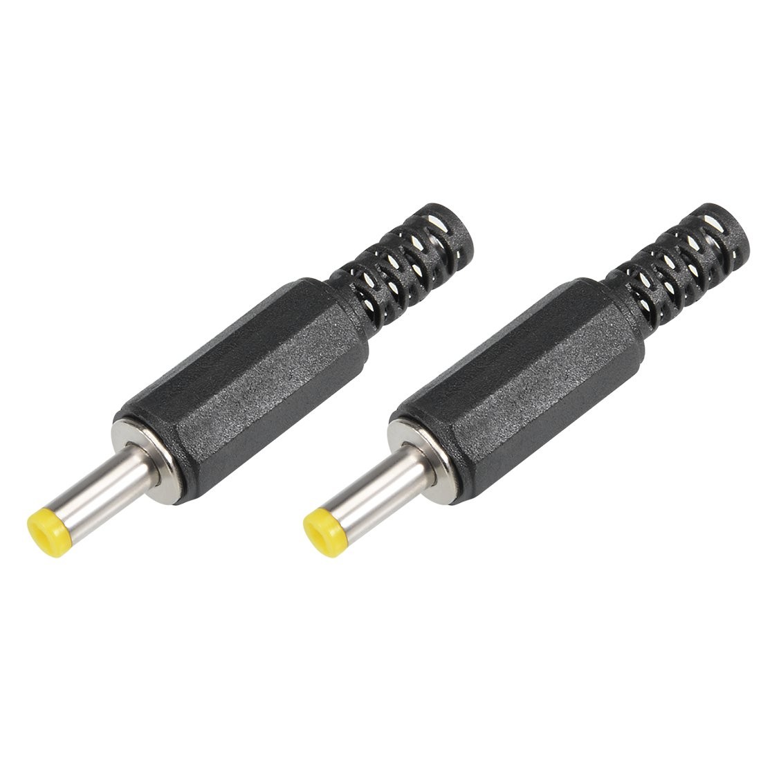 uxcell 2Pcs DC Male Connector 4.0mm x 1.7mm Power 4.0mmx1.7mm(2pcs), Black