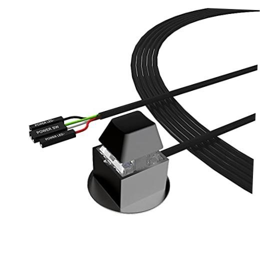 DKE Desktop Computer Power Switch Power Supply Control Adapter Cable 2M Black