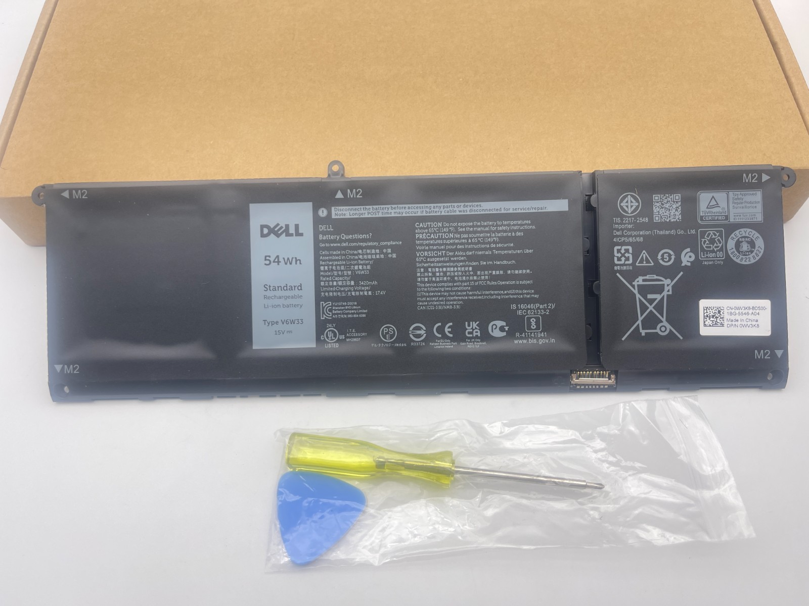 Genuine 54Wh V6W33 Battery For Dell Inspiron 15 3510 3511 3515 3520 3525 3530
