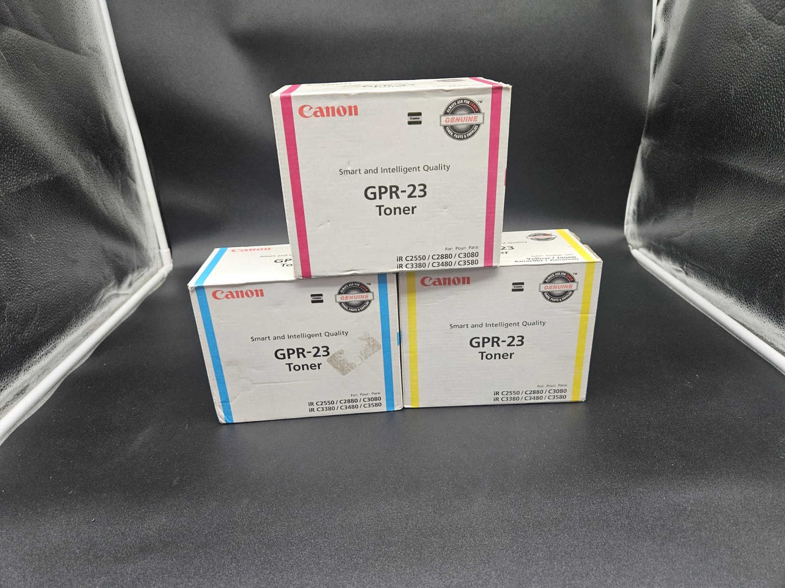 CANON GPR-23 GENUINE TONER CYAN YELLOW MAGENTA NEW SEALED PHOTOS SHIPS FREE