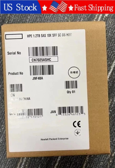 New HPE J9F48A 787648-001 MSA 1.2TB 2.5" 12G SAS 10K SFF Dual Port HDD