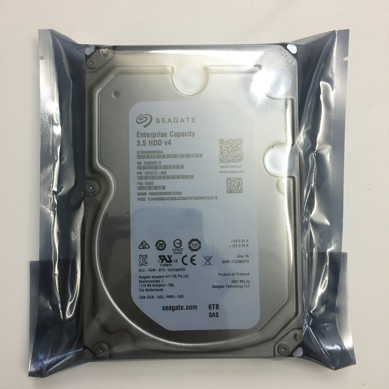 Compatible Seagate ST6000NM0034 6TB 7.2K 3.5" 12Gbps Cache 128MB 6000 GB SAS HDD
