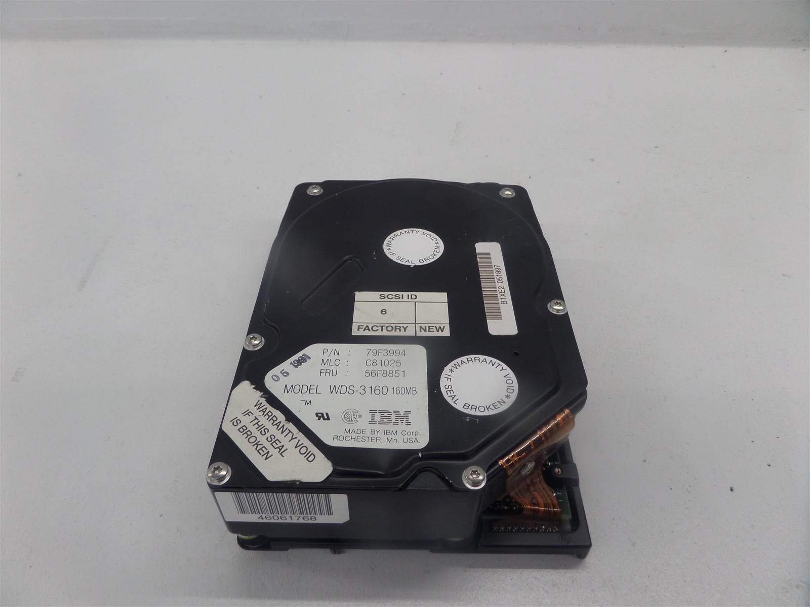 IBM WDS-3160 160MB SCSI Hard Drive