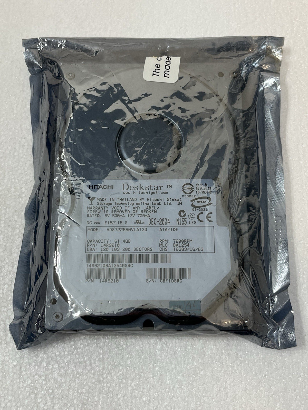 Hitachi Deskstar 7K250 80GB 80GB Internal 7200RPM 3.5" (HDS722580VLAT20)