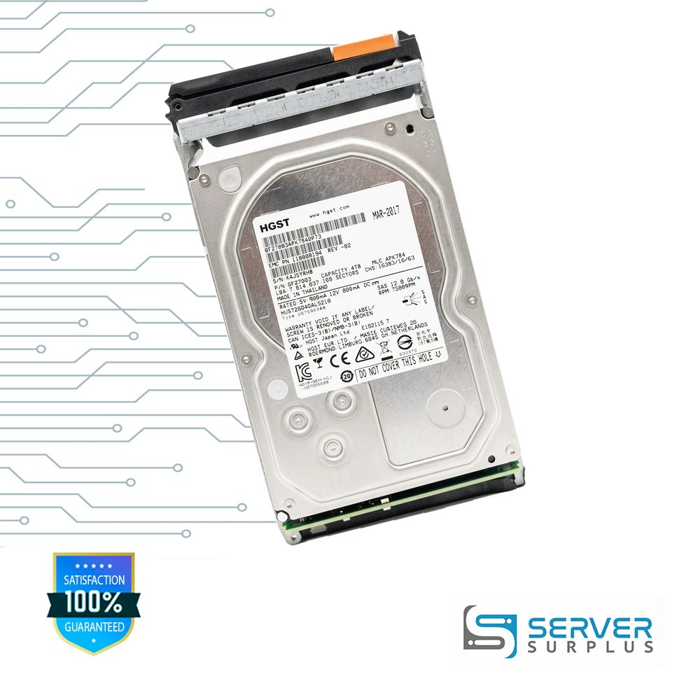 EMC HUS726040ALS210 4TB SAS 12Gb/s 3.5 in Enterprise HDD | 118000194-02
