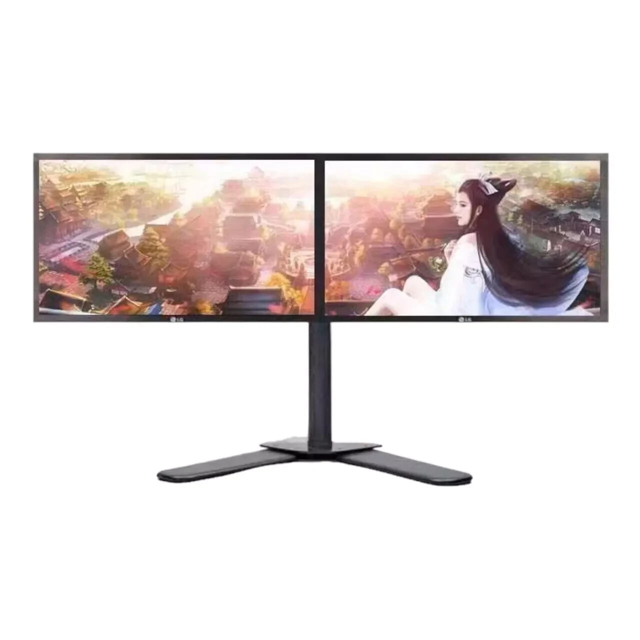 Dual 2 in 1 HP DELL Monitor 24" FHD LED LCD 1080P HDMI OFFICE (GRADE B) w/ STAND