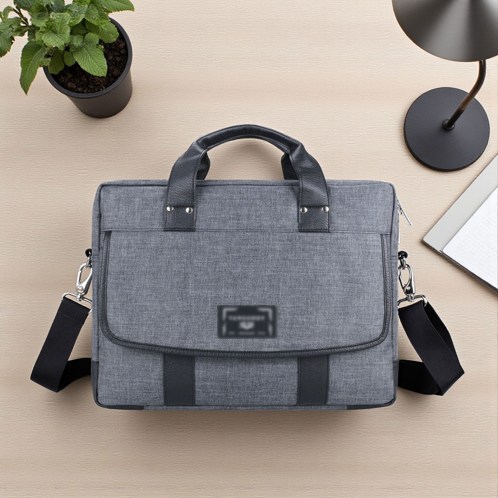 Professional Crossbody Laptop Bag for 10-12 inch Devices - Gray