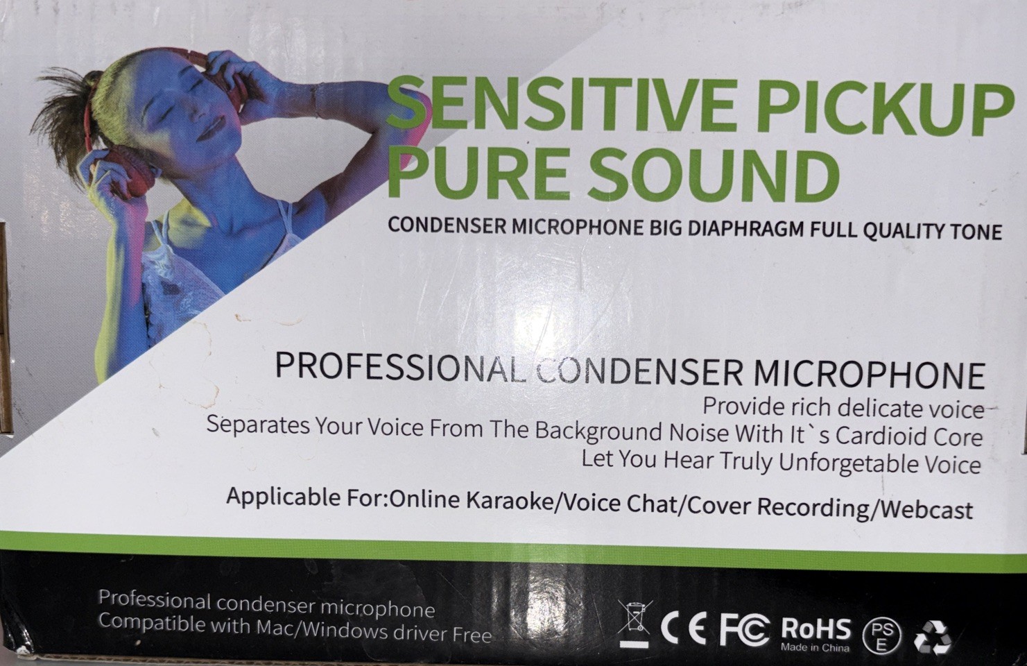 Sensitive Pickup Professional Condenser Microphone For Mac Or Windows