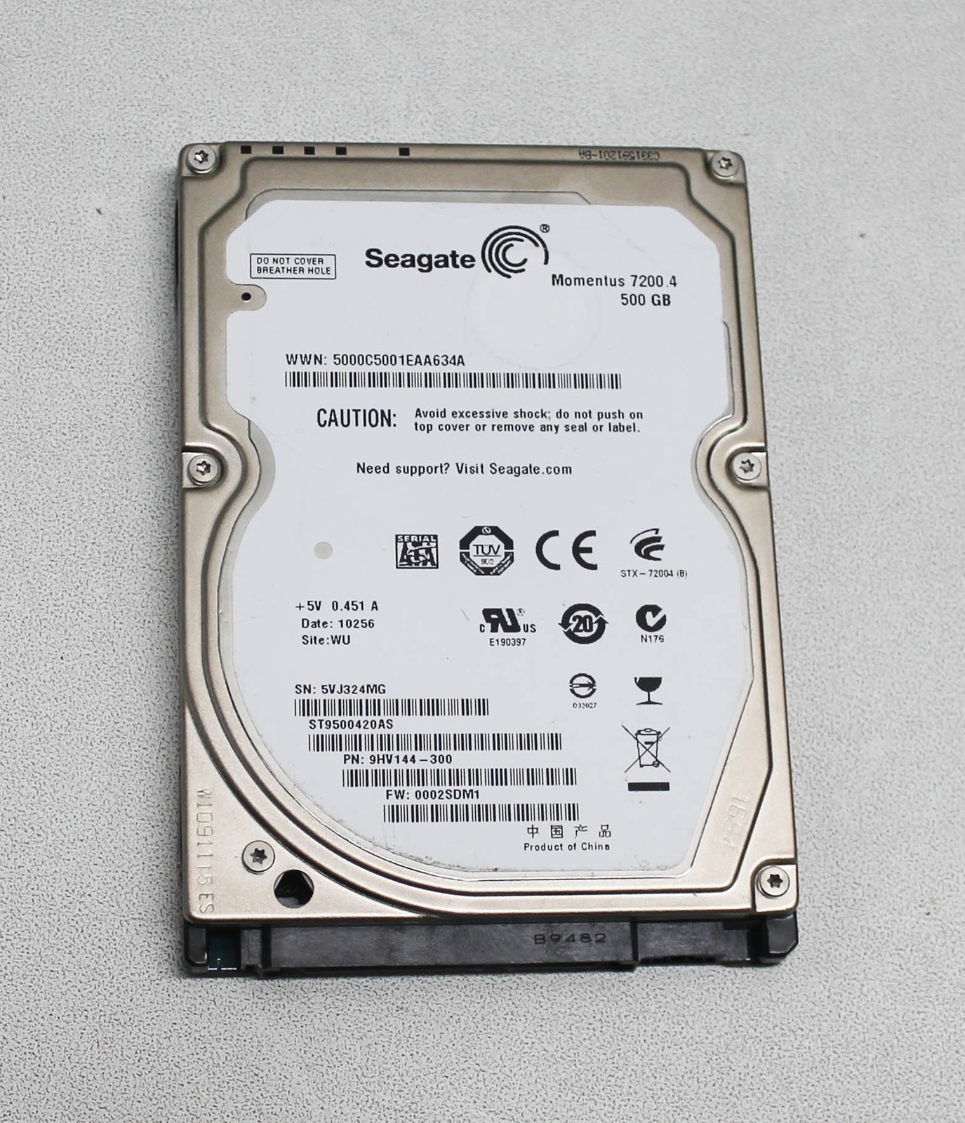 P000527630 Toshiba Hd (Seagate Momentus) Drive 500Gb 7200Rpm "GRADE A"