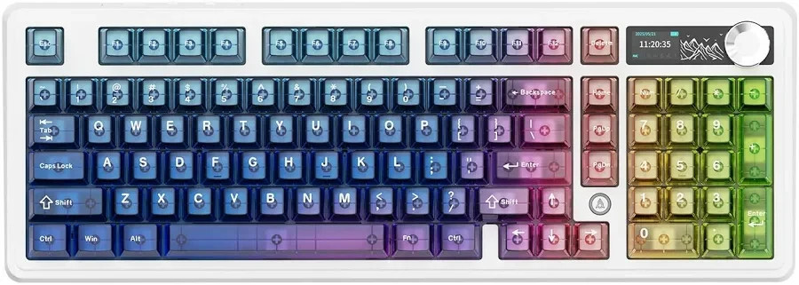 AJAZZ--Nacodex AK980 V2 Pro Keyboard–98% Hot-Swappable ARGB+TFT Display+Tri-Mode