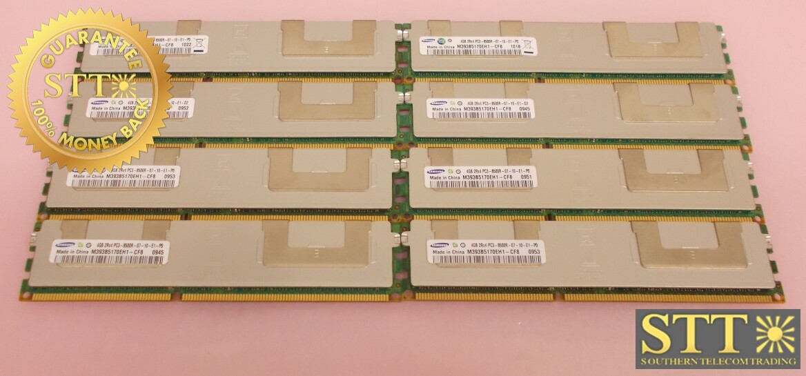 M393B5170EH1-CF8 SAMSUNG 4GB 2RX4 PC3-8500R-07-10-E1-P0 ECC DIMM (LOT OF 8)