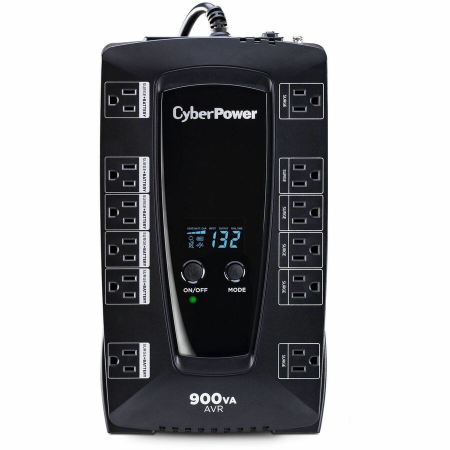 CyberPower Intelligent LCD 900VA / 480W Simulated Sine Wave Line-Interactive UPS